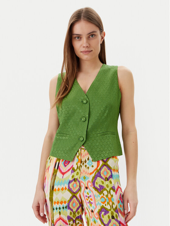 LOLA CASADEMUNT LOLA CASADEMUNT Vestă elegantă MS2502007 Verde Regular Fit