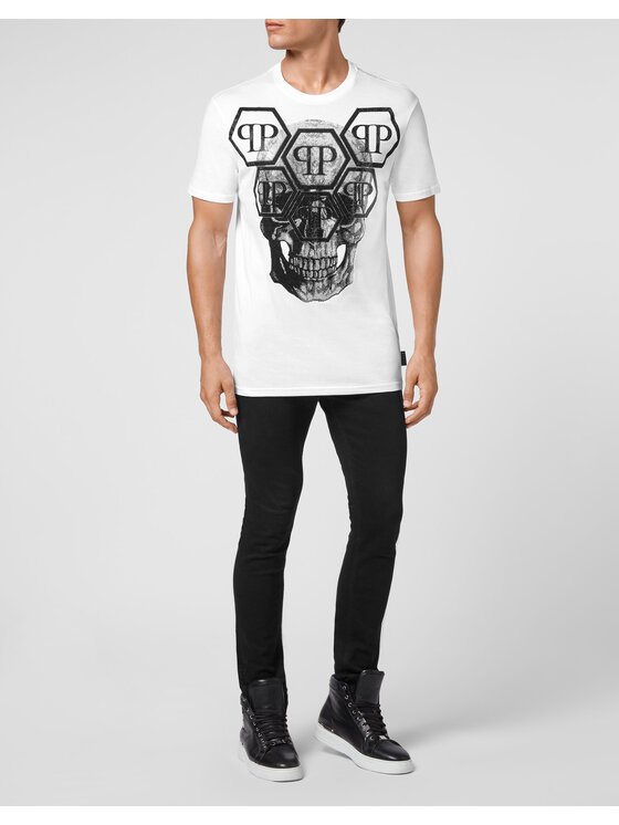 PHILIPP PLEIN PHILIPP PLEIN T-Shirt 3499 Biały Regular Fit