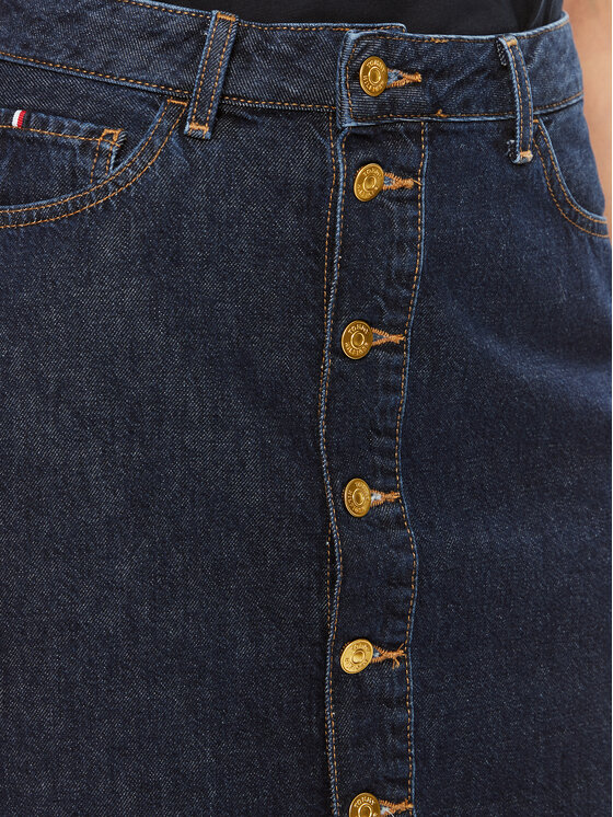 Tommy Hilfiger Tommy Hilfiger Teksaselik WW0WW42220 Tumesinine Regular Fit