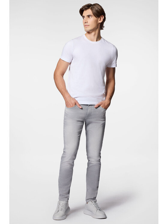 Próchnik Próchnik Jeansy Jeansy Szare Slim Fit PM7 SP113224000001 Szary Slim Fit
