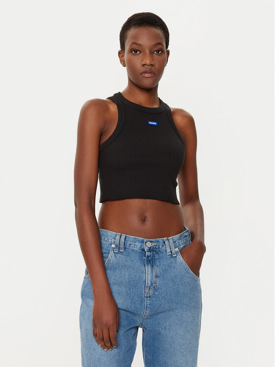 HUGO HUGO Top Baby 50511450 Čierna Slim Fit
