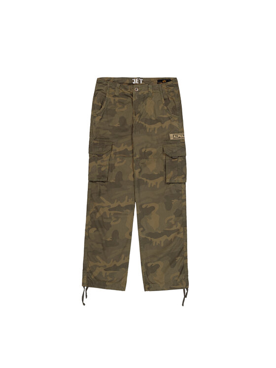 Alpha Industries Alpha Industries Spodnie cargo Jet Camo Pant Zielony Straight Leg