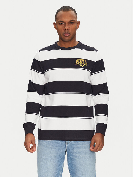 Puma Mikina Class Striped 684647 Tmavomodrá Regular Fit
