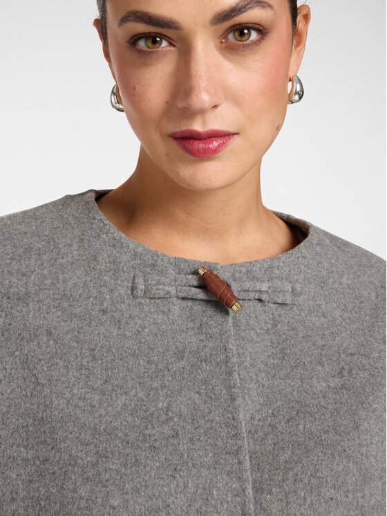 Elena Mirò Elena Mirò Płaszcz zimowy 8006Z000034N013 Szary Boxy Fit