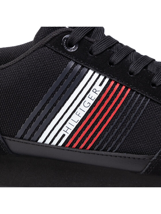 Tommy Hilfiger Sneakers Corporate Material Mix Runner FM0FM02835 Schwarz Modivo