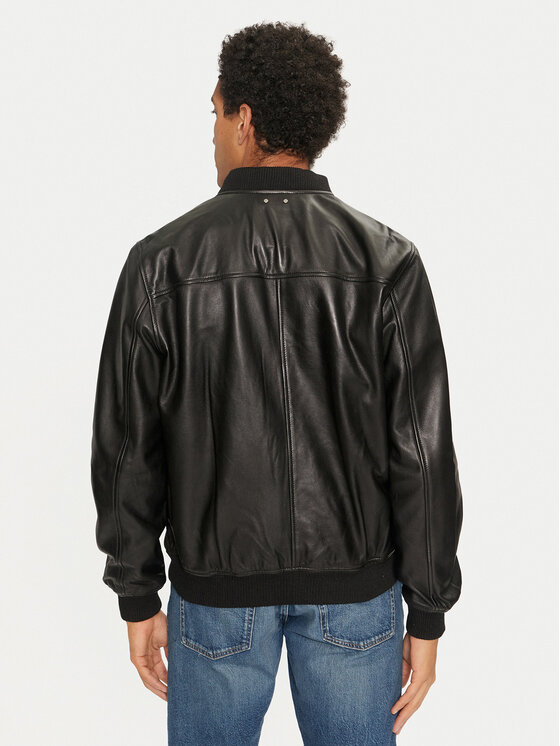 Pepe Jeans Pepe Jeans Kurtka skórzana Torno PM402986 Czarny Regular Fit