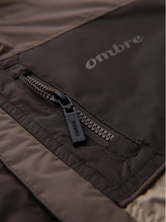 Ombre Ombre Kurtka przejściowa C588 Brązowy Regular Fit