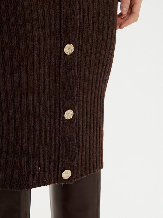 ViCOLO ViCOLO Midi sukně 55017S Hnědá Regular Fit