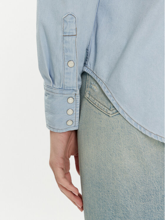 Wrangler Wrangler džínsová košeľa 112351961 Modrá Regular Fit