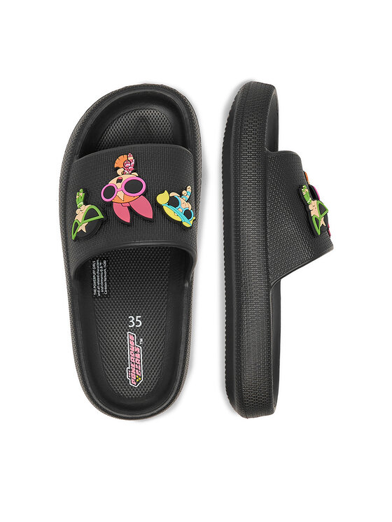 Powerpuff Girls Powerpuff Girls Klapki CEO-CP90-SS26-323WBPPG Czarny