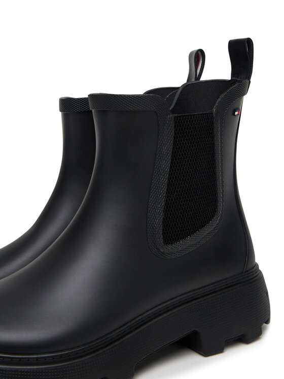 Tommy Hilfiger Tommy Hilfiger Gumene čizme Rubber Flag Cleated FW0FW08637 Crna