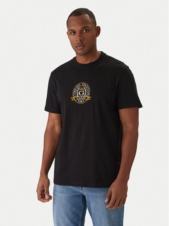 Guess Guess Tricou M6RI16 I3Z14 Negru Regular Fit