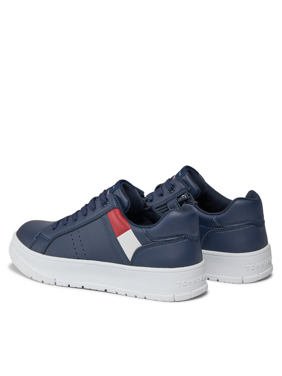 Tommy Hilfiger Tommy Hilfiger Αθλητικά Flag Low Cut Lace-Up Sneaker T3X9-33356-1355 S Σκούρο μπλε