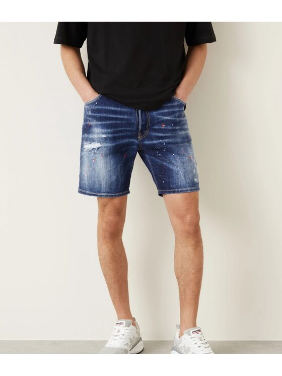 Dsquared2 Dsquared2 Džínové šortky S74MU0884 S30664 Tmavomodrá Slim Fit