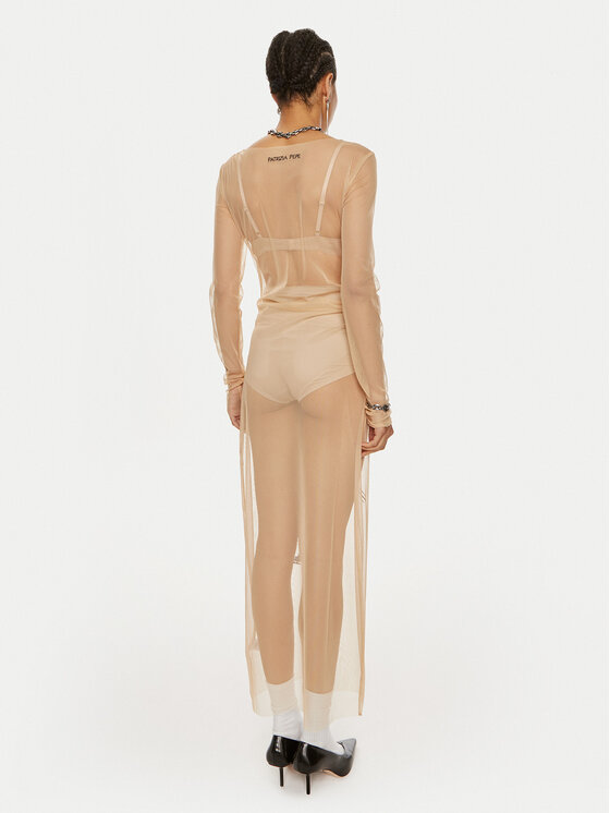 Patrizia Pepe Patrizia Pepe Koktel haljina 8A1389 J223-B806 Bež Slim Fit