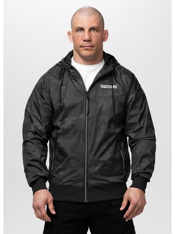 PITBULL PITBULL Kurtka przejściowa ATHLETIC LOGO II Czarny Regular Fit