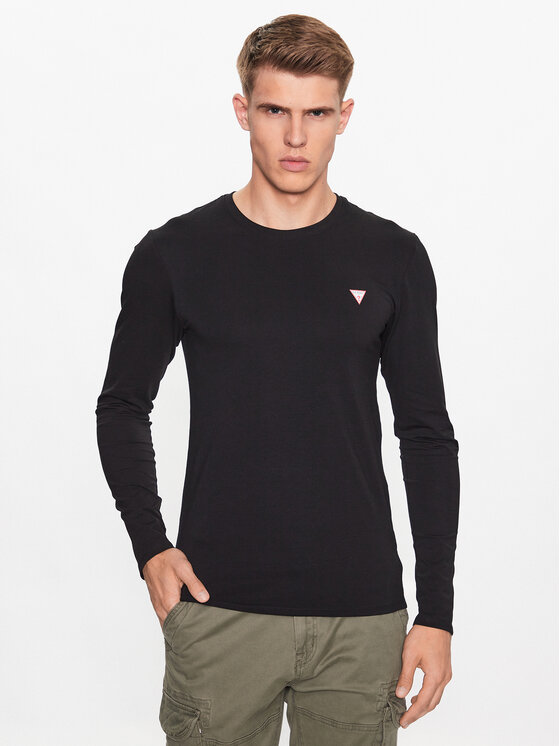 Guess Guess Longsleeve M2YI28 J1314 Negru Slim Fit