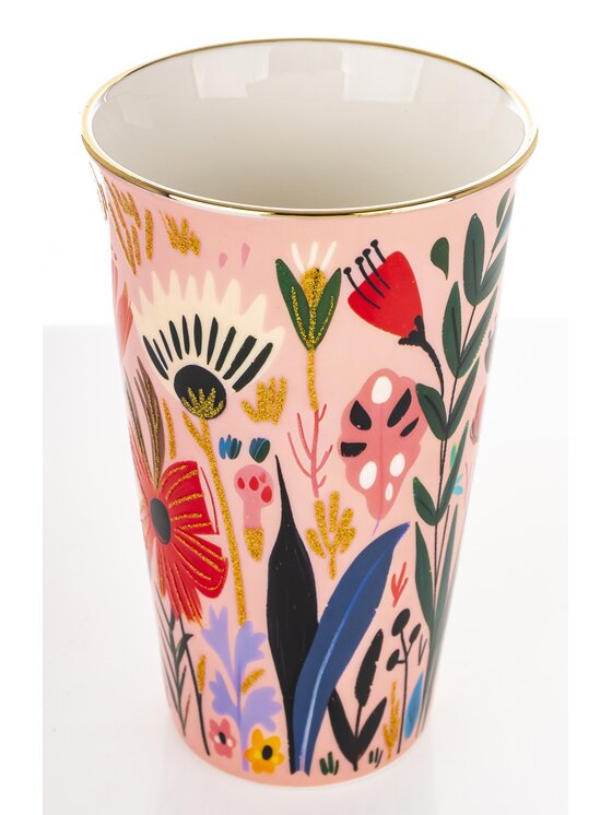 MIAhome MIAhome Kubek porcelanowy 700 ml BLUMEN Różowy