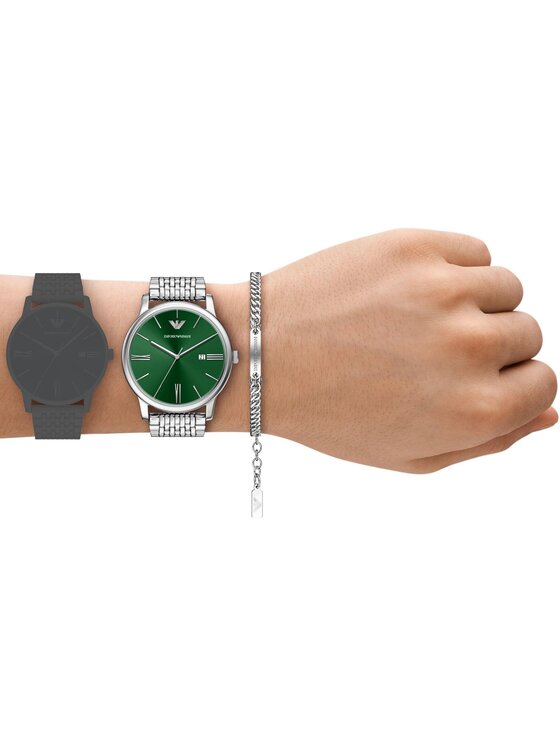 Emporio Armani Emporio Armani Hodinky AR80087SET Stříbrná