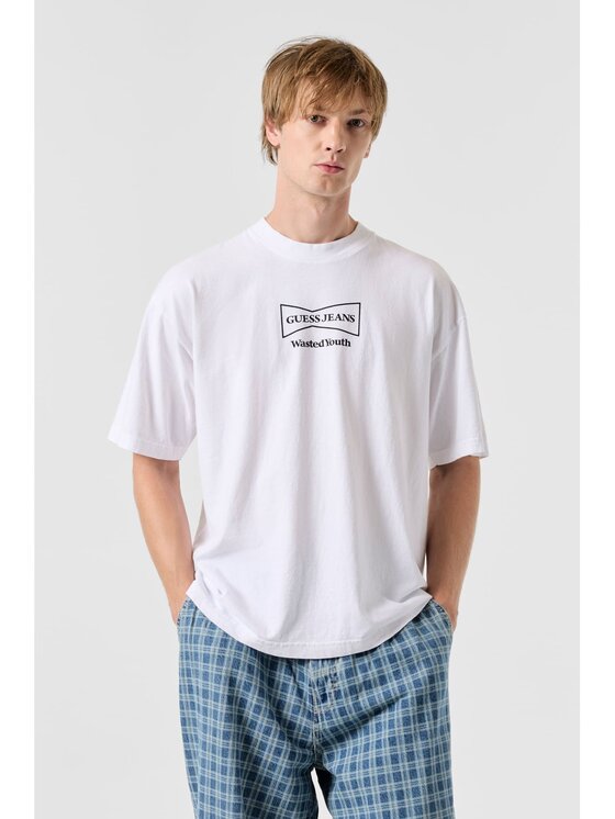 Guess Jeans Guess Jeans T-Shirt 185545 Biały Classic Fit