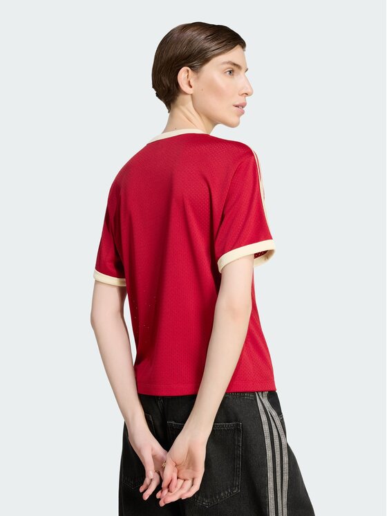 adidas adidas T-Shirt LINEAER MESH TEE Czerwony Regular Fit