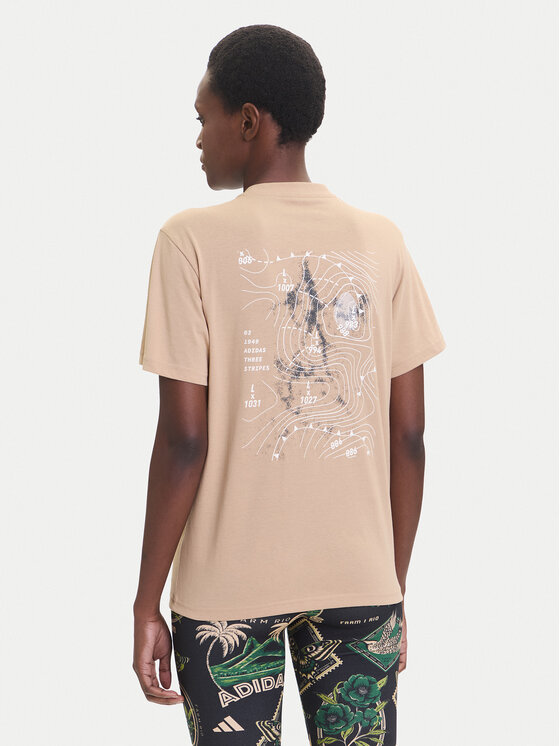 adidas adidas Marškinėliai City Tech Summer Graphic JV8600 Smėlio Regular Fit