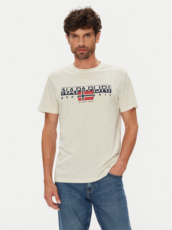 Napapijri Napapijri Tricou S-Aylmer NP0A4HTO Bej Regular Fit
