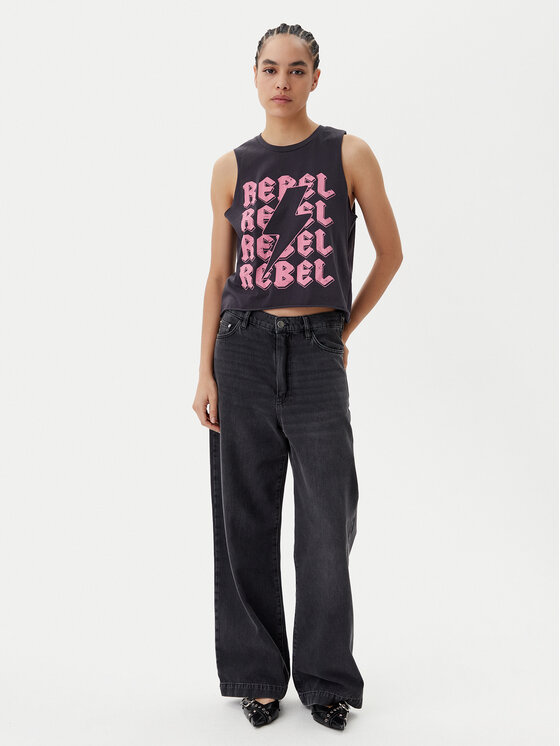 Noisy May Noisy May Топ Rebel 27034002 Сірий Oversize