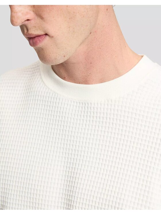 Lee Lee Koszula LS WAFFLE TEE Biały Regular Fit