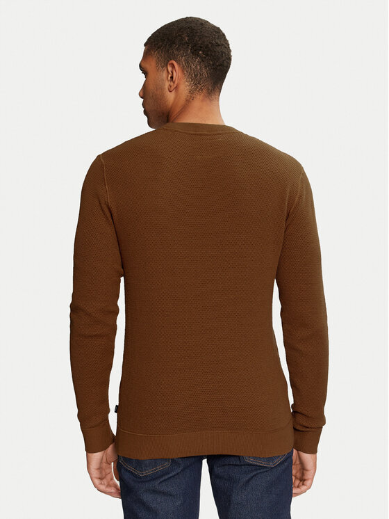 Jack & Jones Jack & Jones Sweter 12264668 Brązowy Regular Fit