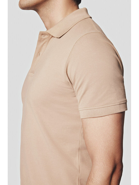 Lancerto Lancerto Polo Jakob PO073124000033 Beżowy Regular Fit