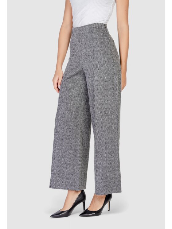 ICHI ICHI Pantaloni da donna IHKATE JACQUARD Nero Regular Fit