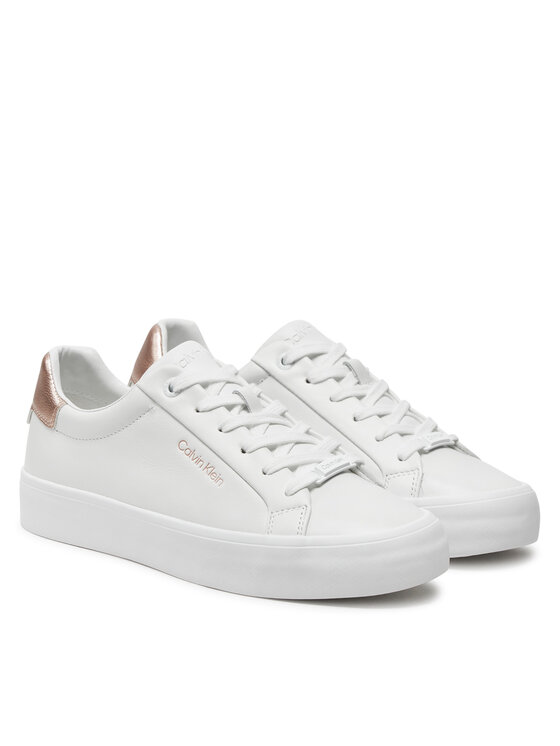 Calvin Klein Calvin Klein Tenisice Vulc Lace Up Saff Fox W/Met Bt HW0HW02104 Bijela