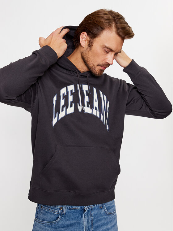Lee Lee Bluza 112341672 Czarny Relaxed Fit