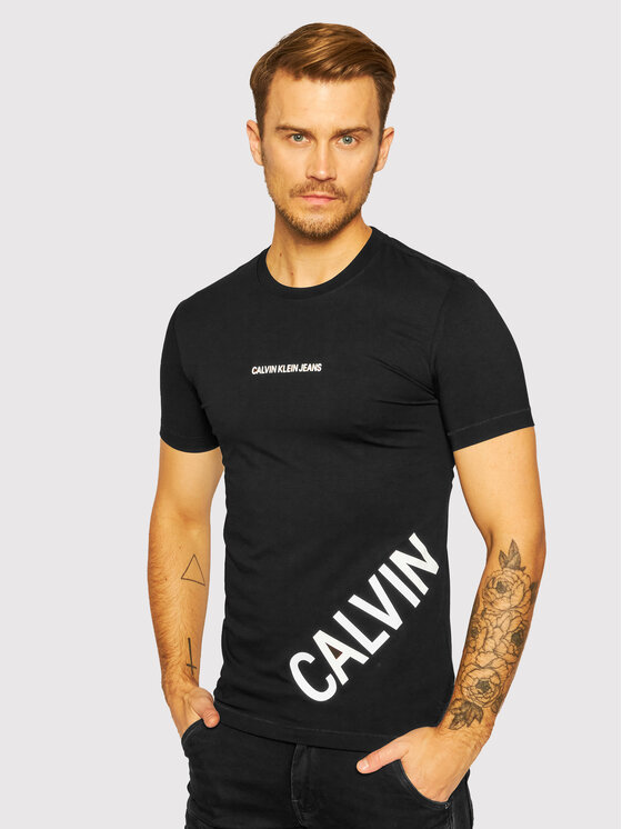 Calvin Klein Jeans T-shirt J30J316870 Nero Slim Fit