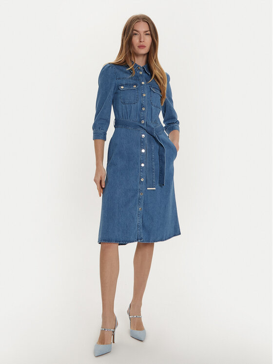 Morgan Vestito di jeans 242-RCHICA Blu Regular Fit, taglia : 34