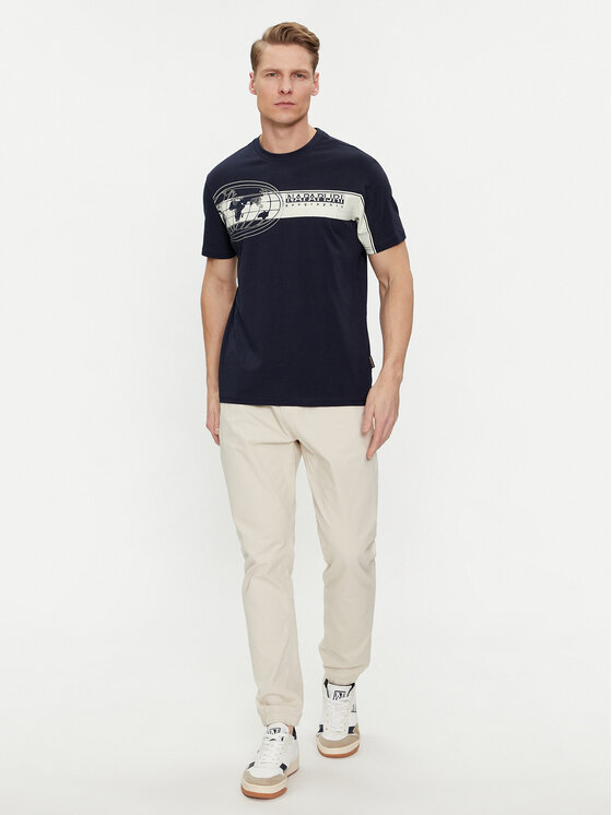 Napapijri Napapijri T-shirt S-Manta NP0A4HQH Tamnoplava Regular Fit