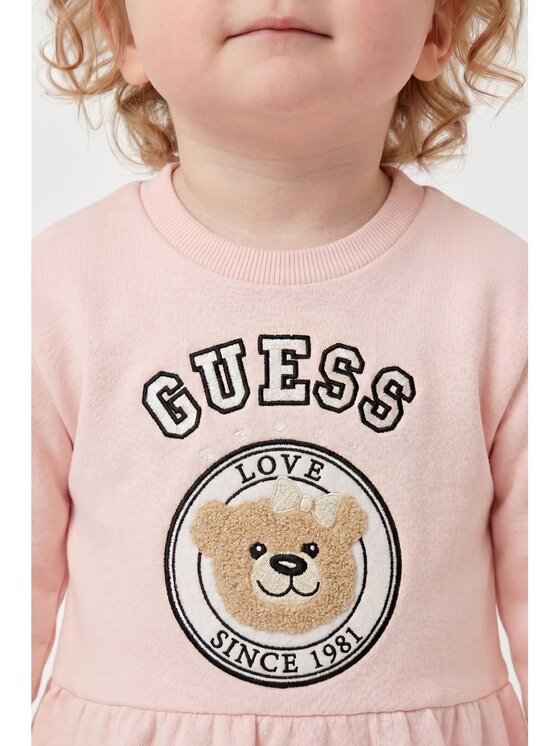Guess Kids Guess Kids Sukienka codzienna 183605 Różowy Classic Fit