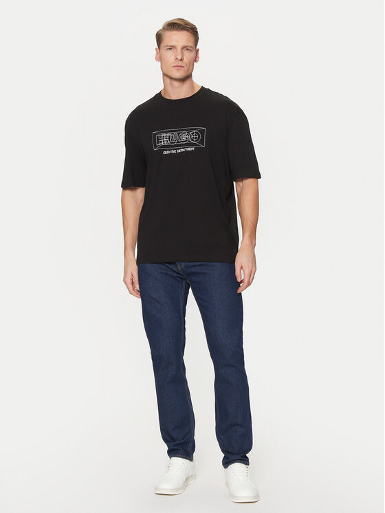 HUGO HUGO Тишърт Nufrancos 50532095 Черен Regular Fit