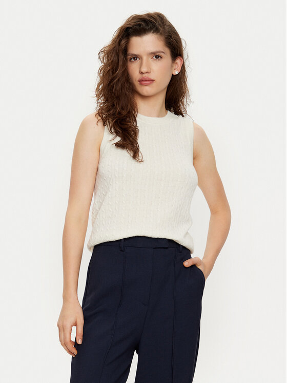 Tommy Hilfiger Gilet WW0WW43956 Écru Regular Fit, taglia : S