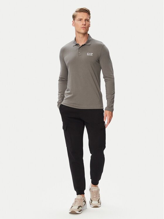 EA7 Emporio Armani EA7 Emporio Armani Polo marškinėliai 8NPF15 PJVQZ U8085 Pilka Regular Fit