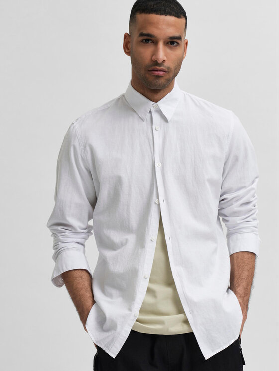 Selected Homme Selected Homme Krekls 16078867 Balts Slim Fit