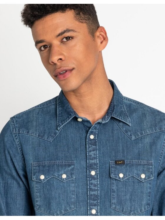 Lee Lee Camicia RIDER SHIRT Blu Regular Fit