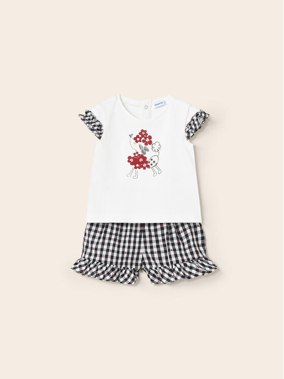 Mayoral Mayoral Komplet t-shirt i spodenki 1281 Kolorowy Regular Fit