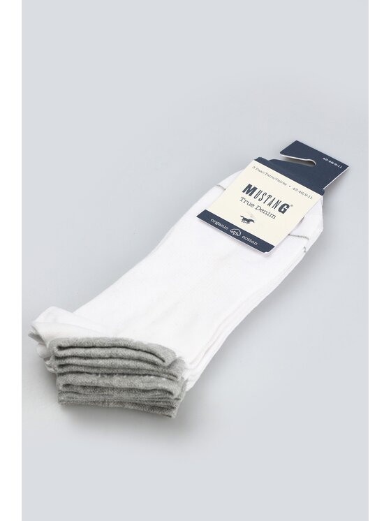 Mustang Mustang Calzini corti 3 PACK SOCKS Bianco
