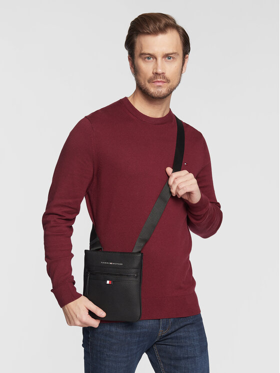 Tommy Hilfiger Tommy Hilfiger Ľadvinka Essential Pu Mini Crossover AM0AM09505 Čierna
