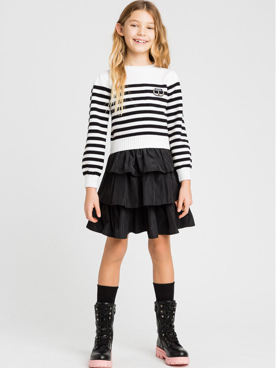 TWINSET TWINSET Komplet sweter i spódnica ołówkowa 222GJ3081 Biały Regular Fit