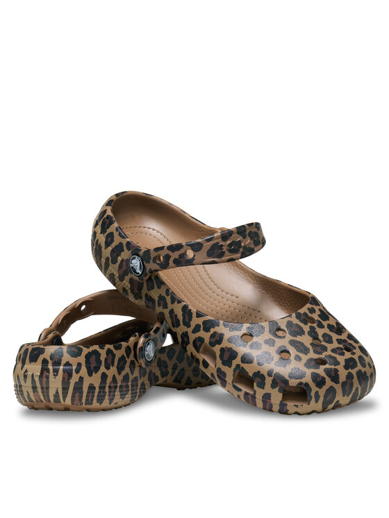 Crocs Crocs Baleríny Classic Animal Ballet 212478 Hnedá