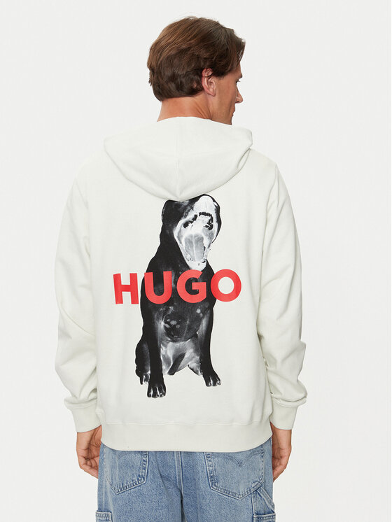 HUGO Hugo Felpa Dartchon 50525054 Écru Regular Fit