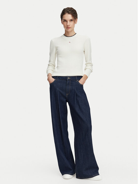 Calvin Klein Jeans Calvin Klein Jeans Πουλόβερ LV047G309G Κρεμ Regular Fit
